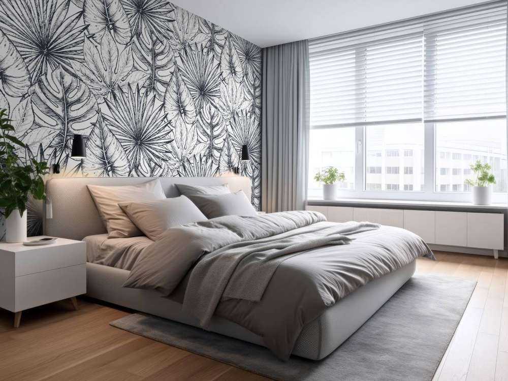 Foglie bianche disegnate