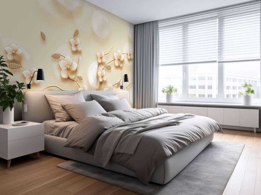 Ramo d'oro con fiori