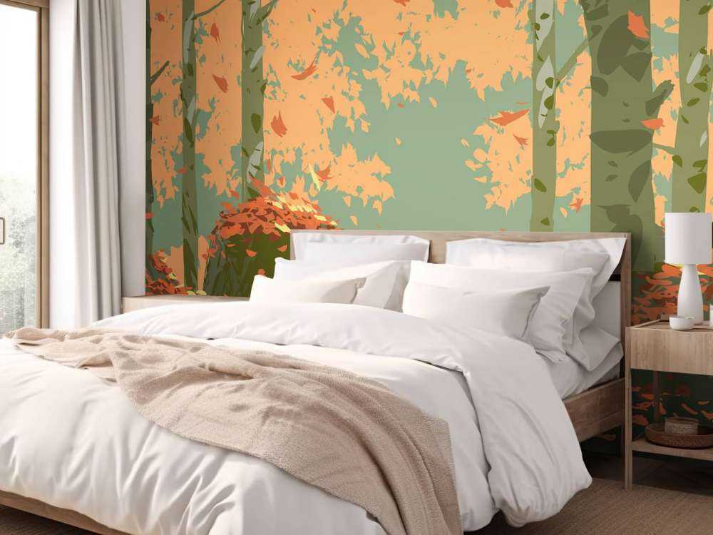 Illustrazione della foresta autunnale