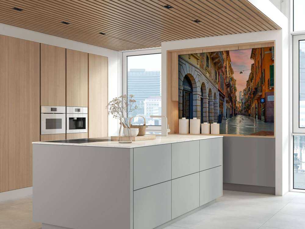 Via dello shopping all'alba