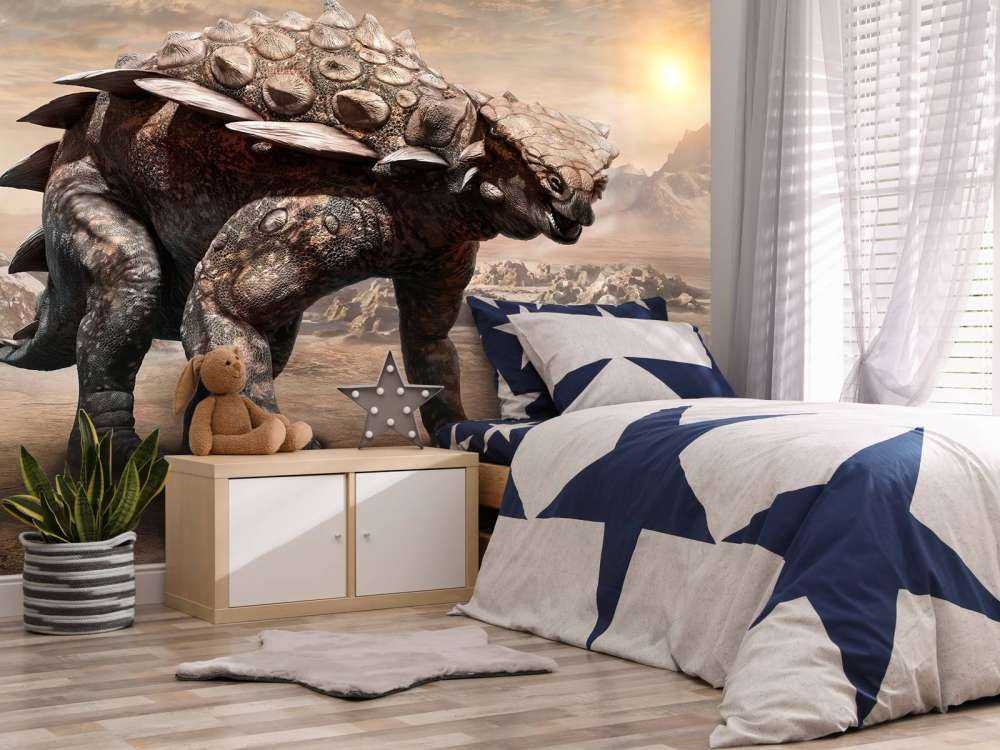 Dinosauro in una zona deserta