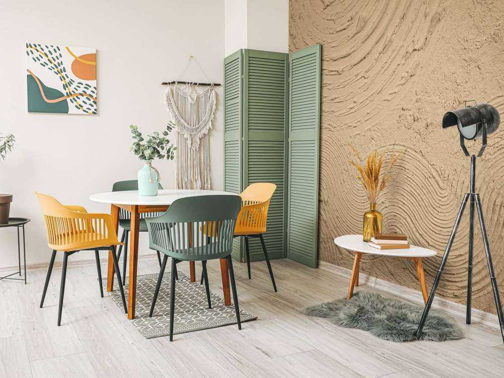 Forme e linee organiche in marrone oro