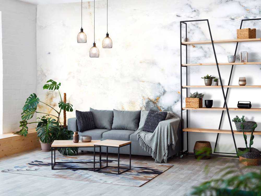 Marmo bianco con sfumature grigie