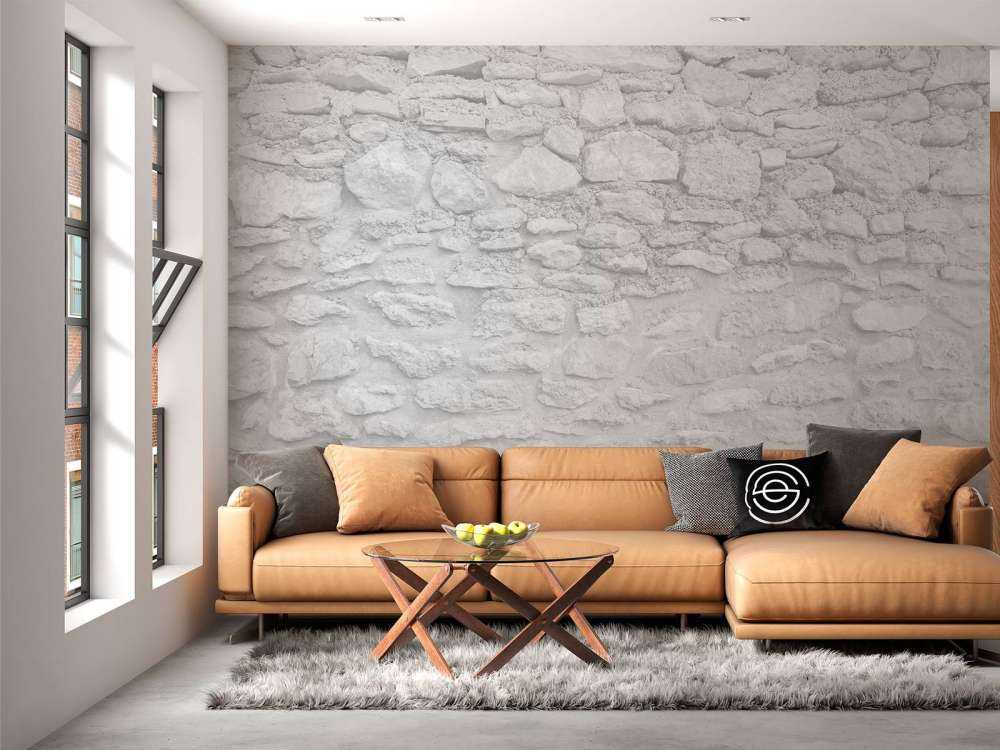 Muro leggero con mattoni grezzi