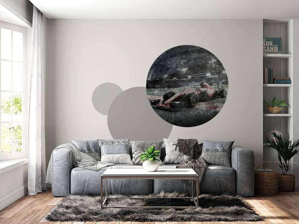 Auto da corsa nello stadio