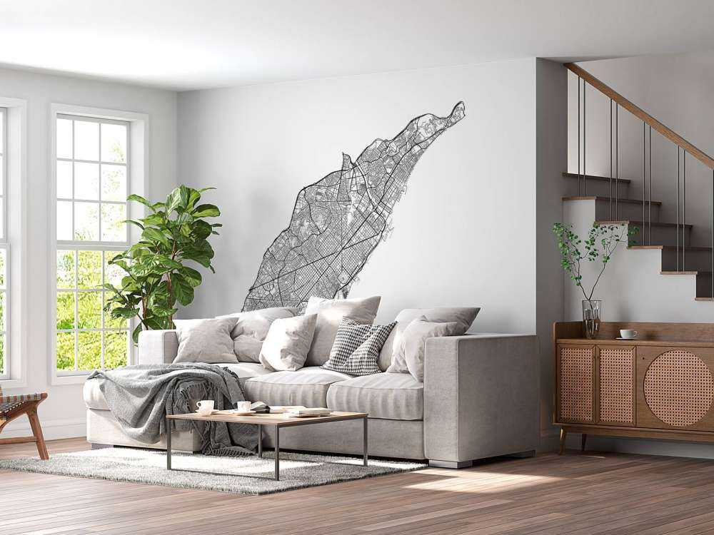 Mappa di Barcellona, bianco