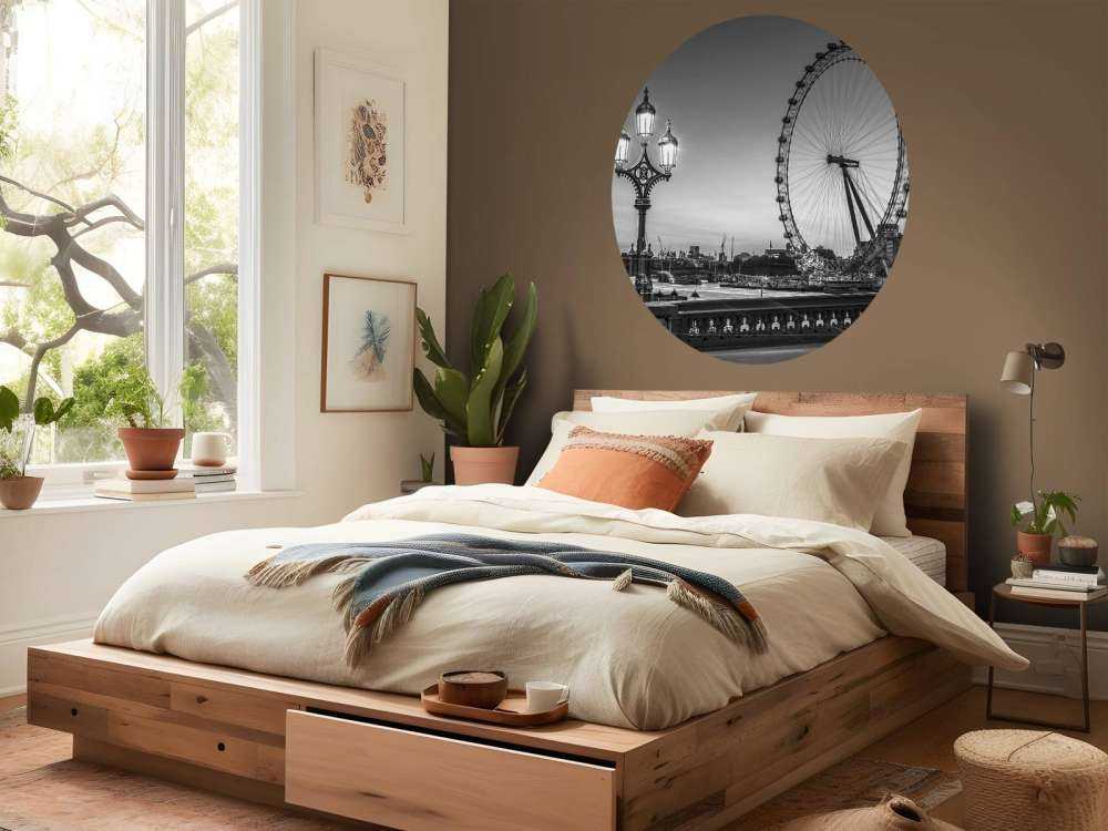 Ruota panoramica in bianco e nero