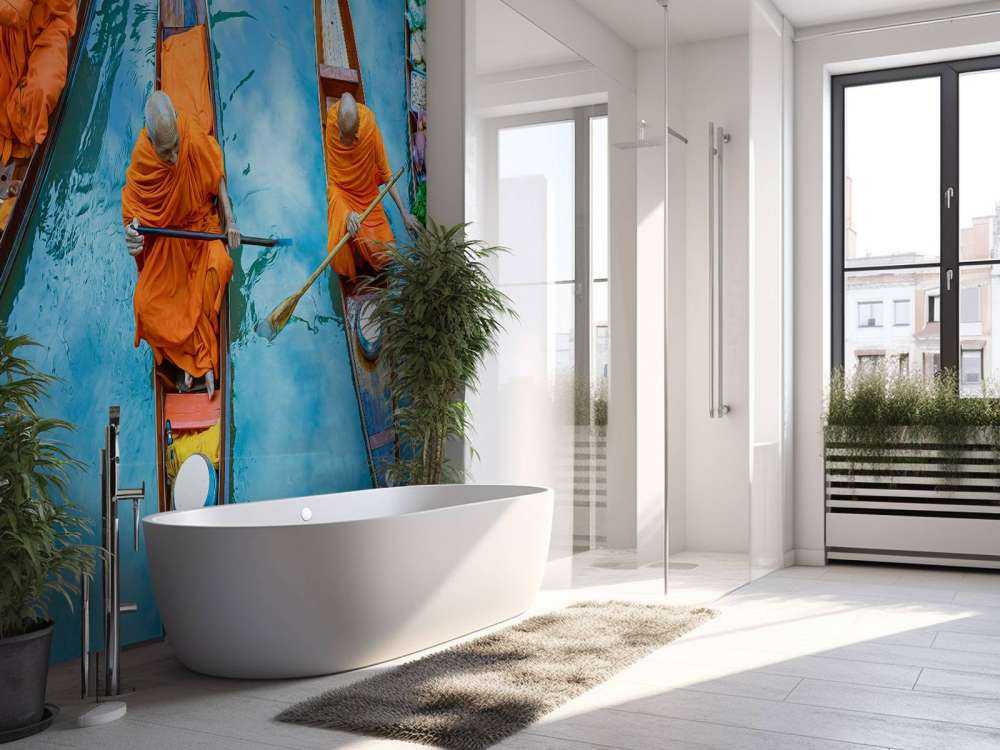 Monaco in barca di legno