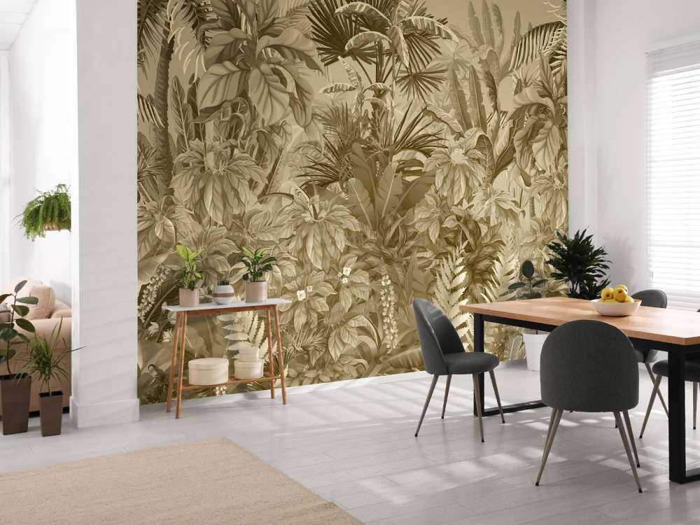 Giungla tropicale color seppia