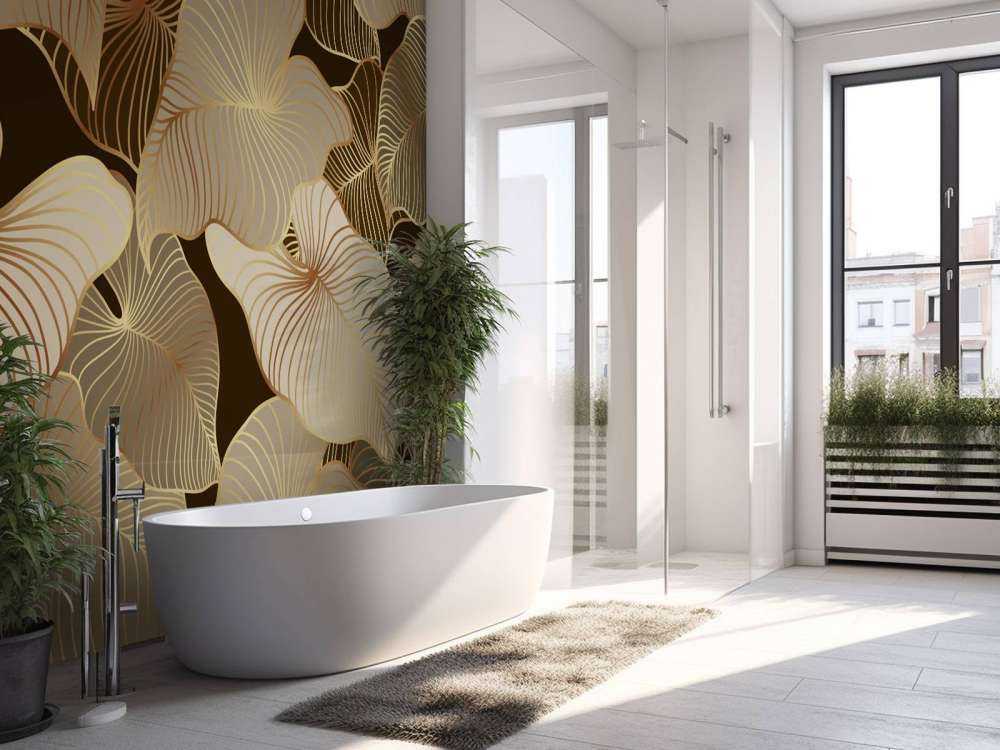 Foglie tropicali marroni