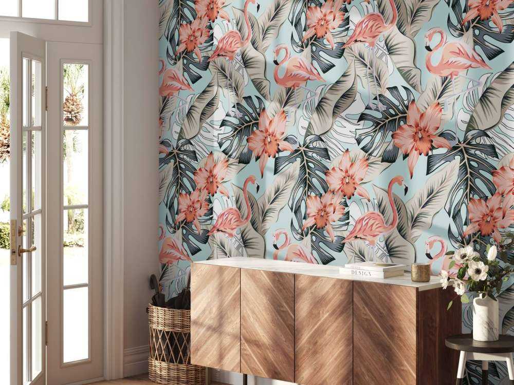 Fenicottero rosa tropicale