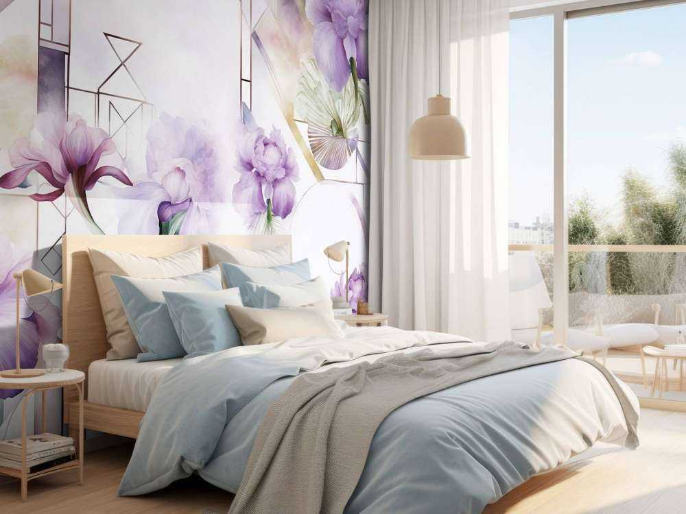 Acquerello Geometria Viola