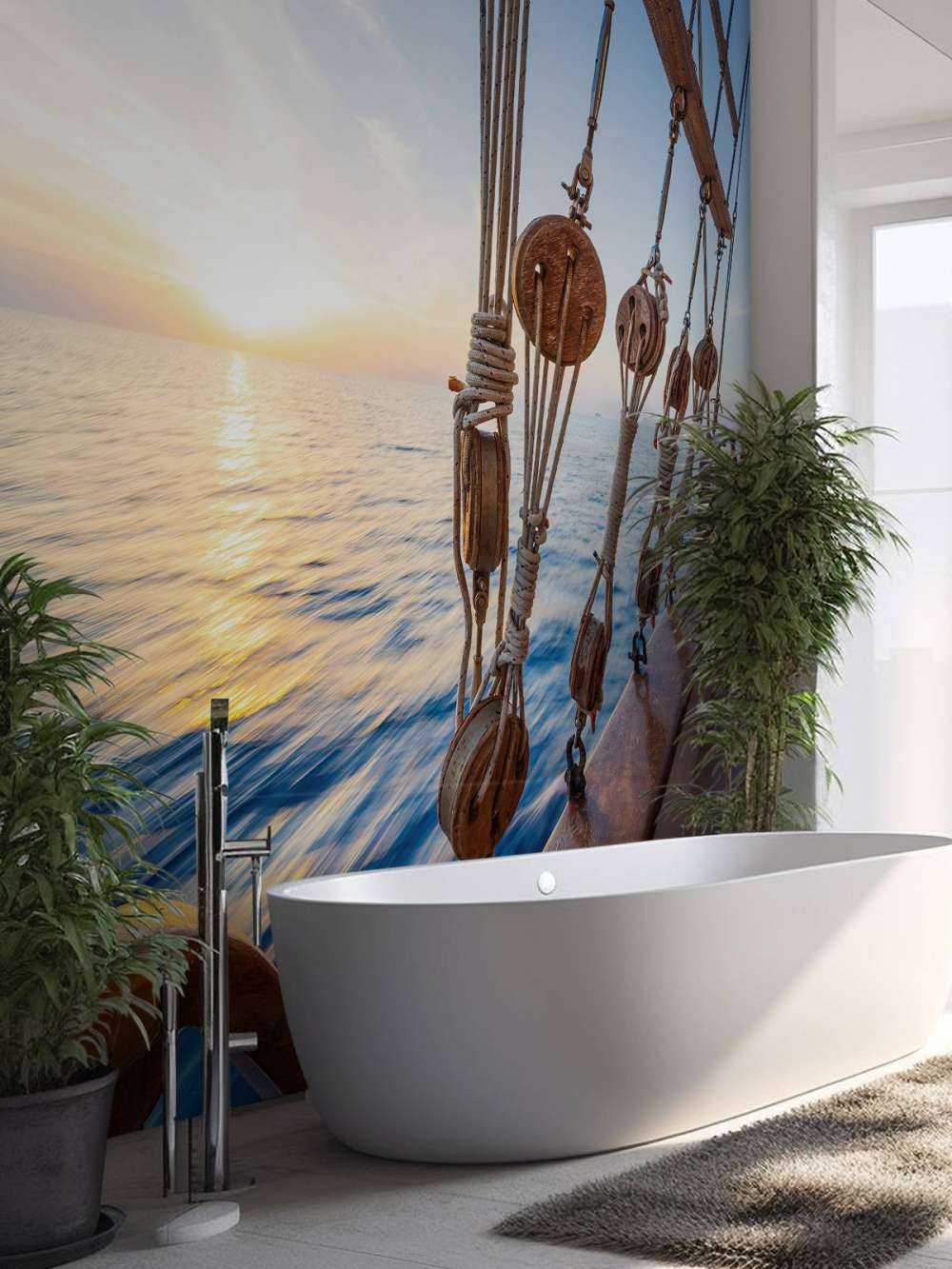 Barca a vela al tramonto