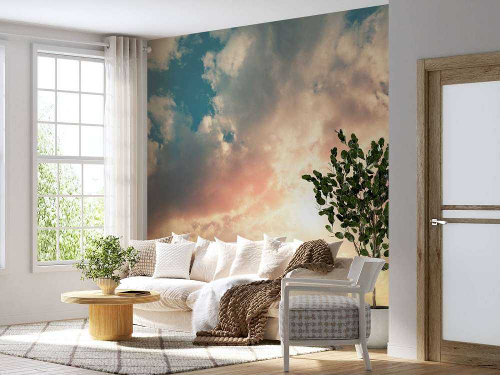 Cielo colorato con le nuvole