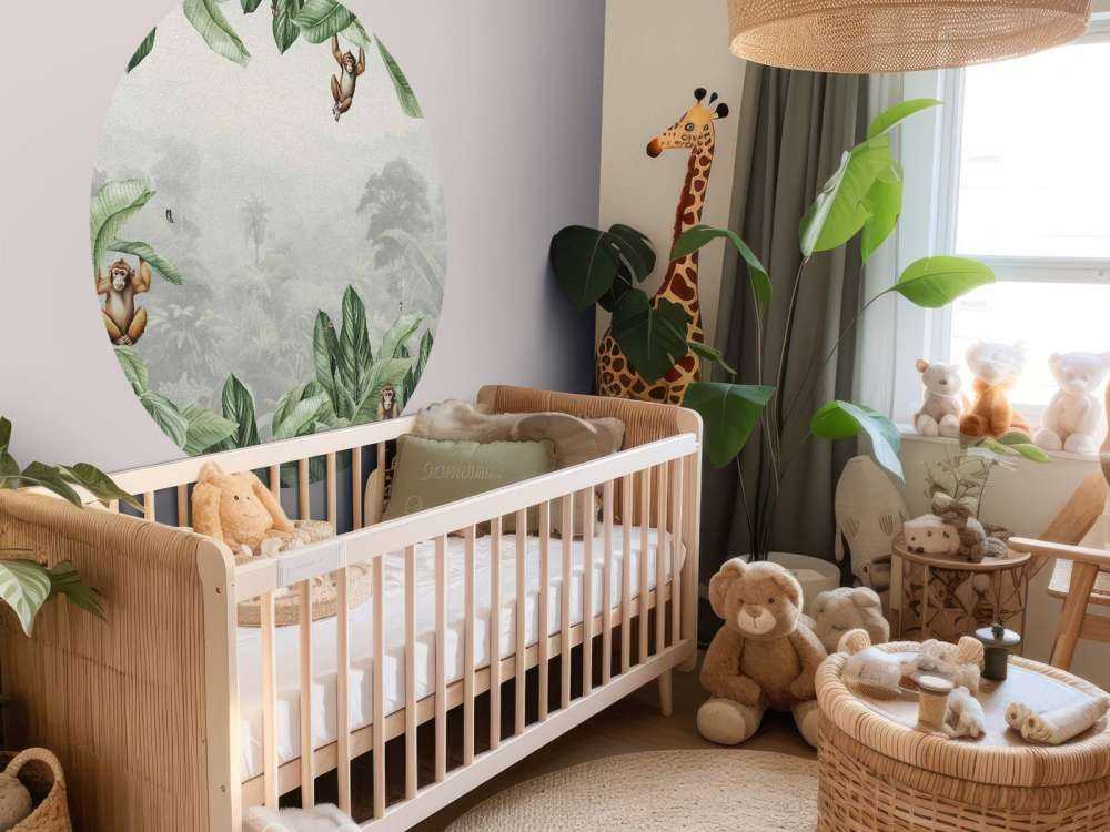 Paesaggio con scimmia a colori