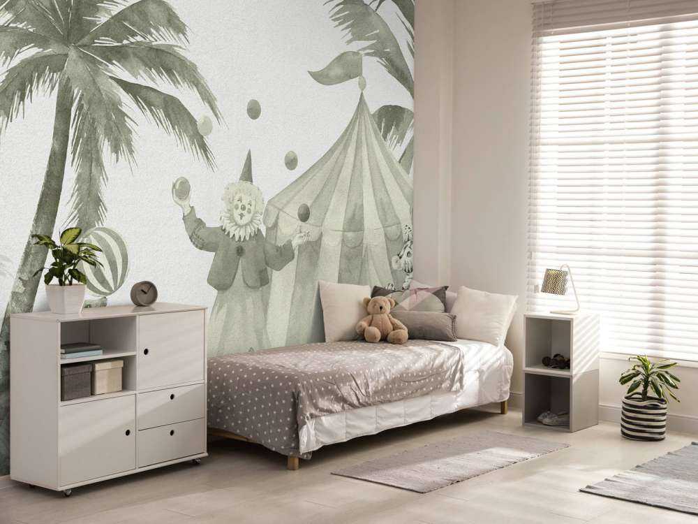 Allegri animali da circo in verde