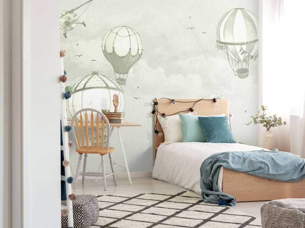 Mongolfiere in verde