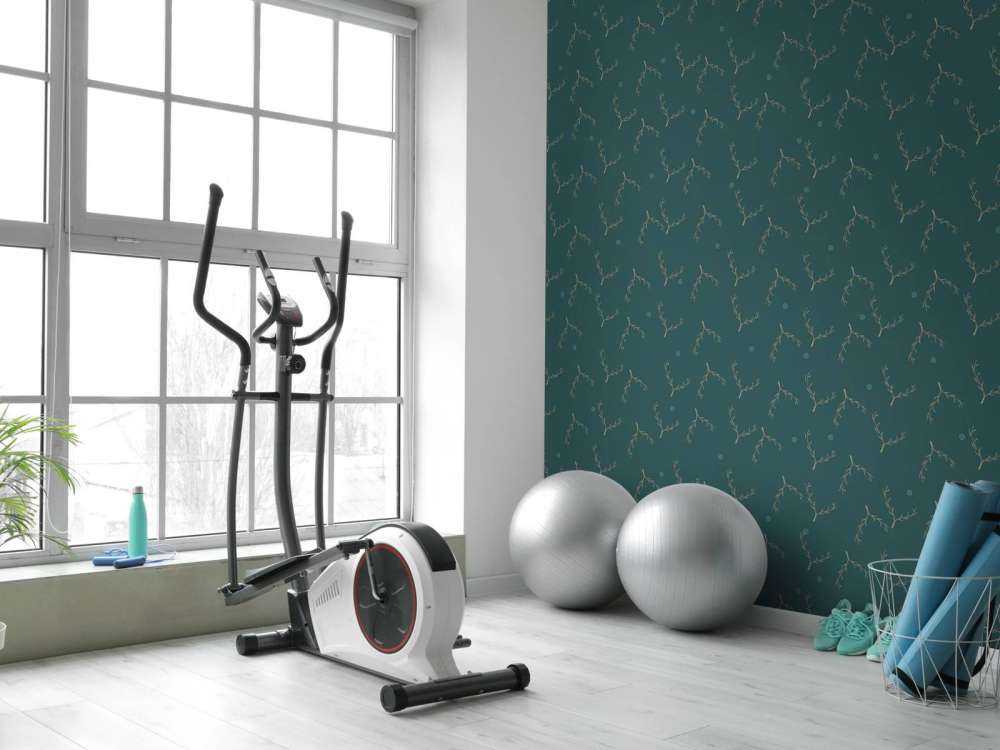 Motivo a rami verde acqua