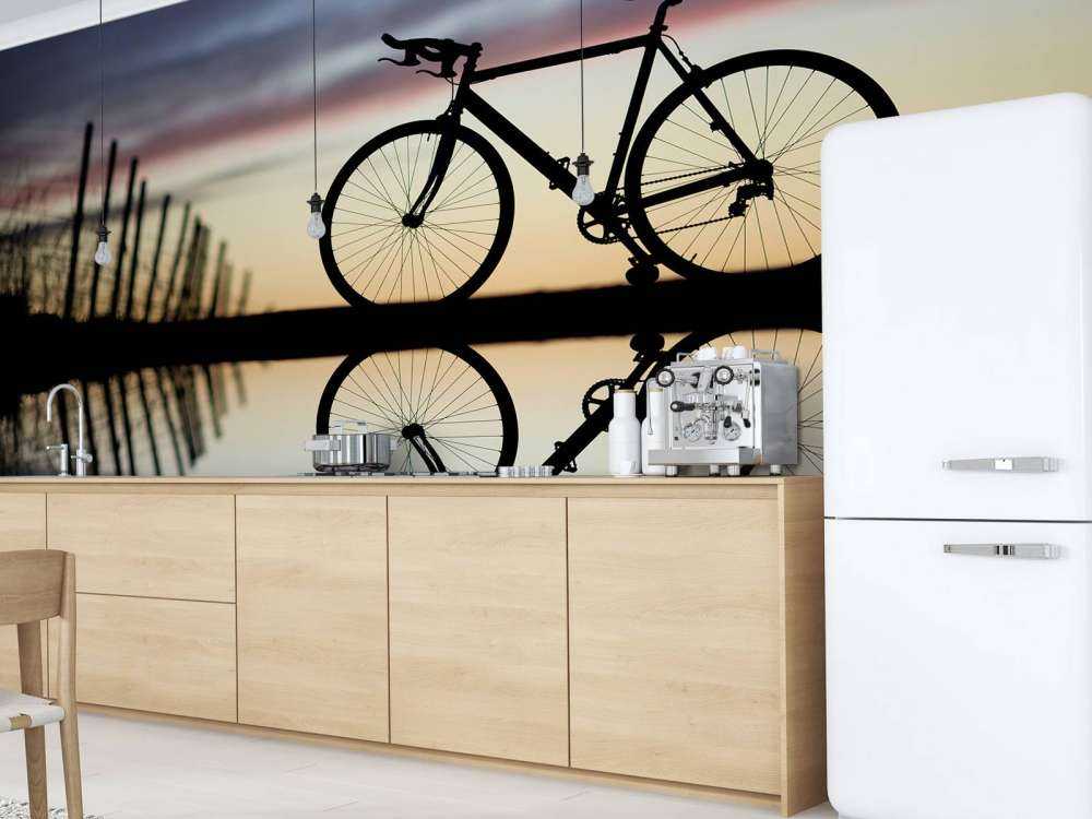 Bicicletta da corsa al tramonto