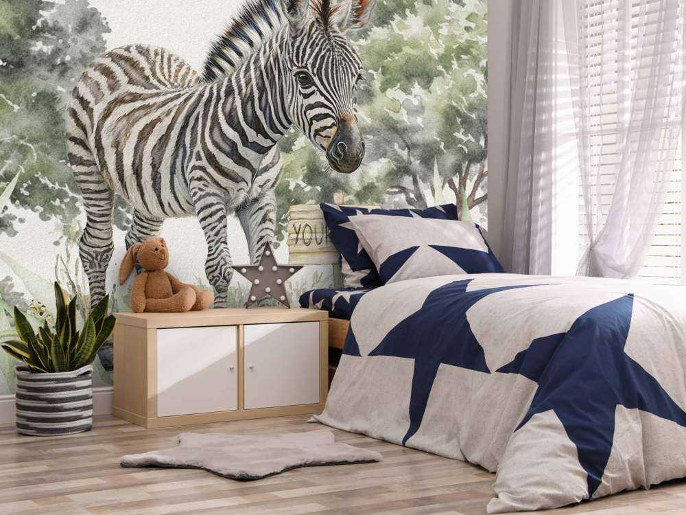 Giovane zebra in libertà