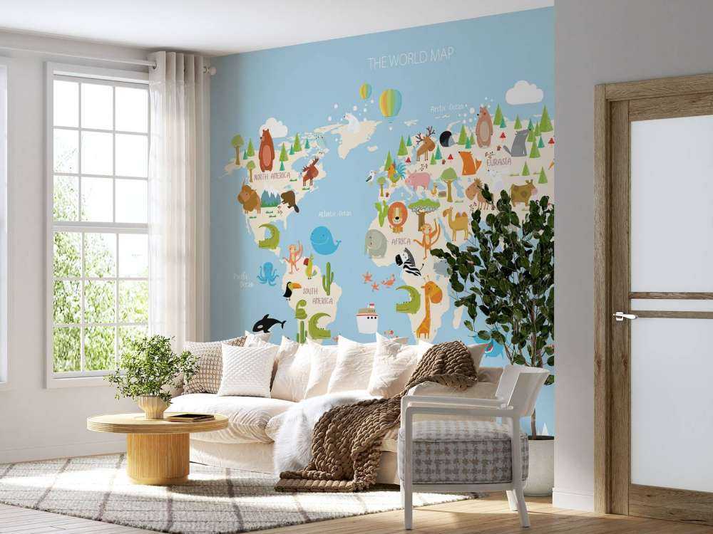 Mappa del mondo animali