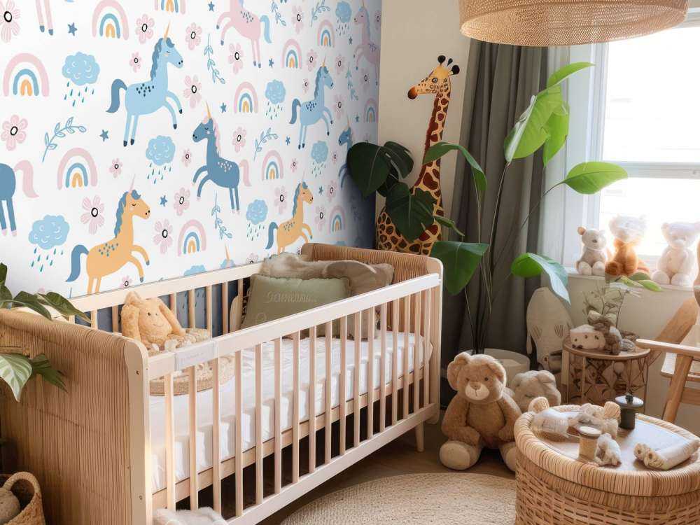 Unicorno con arcobaleno