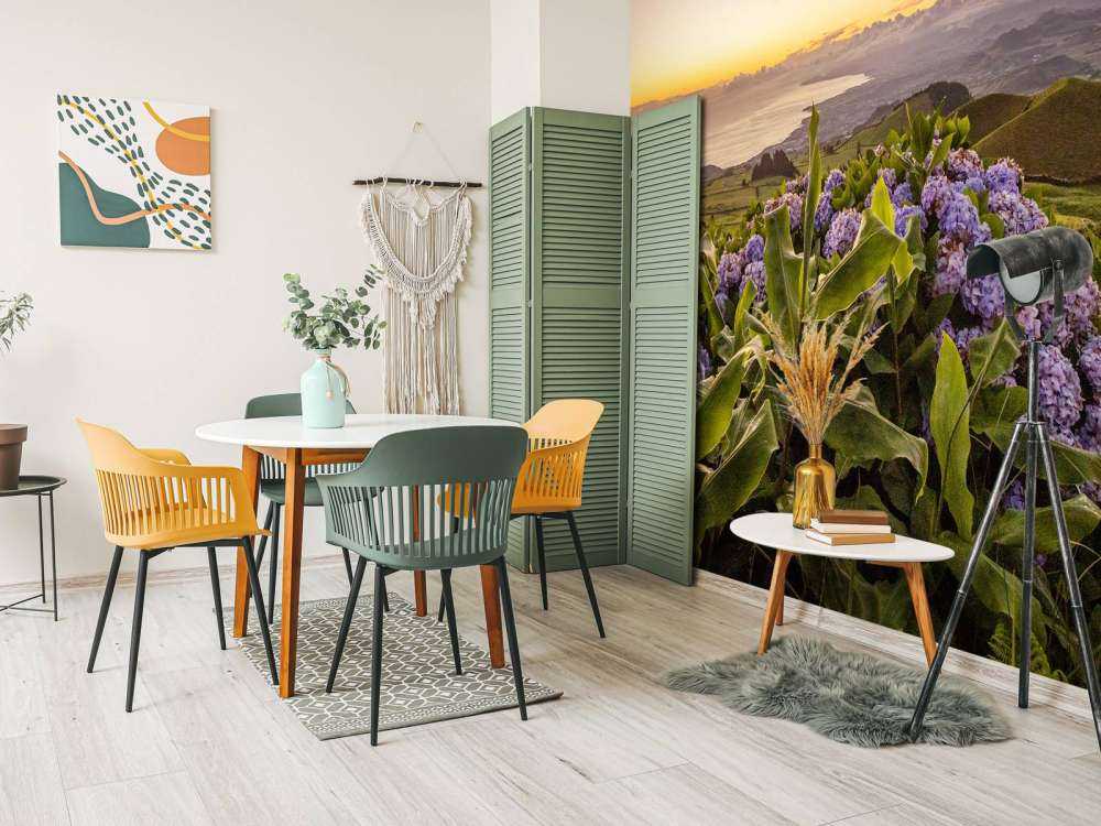 Tramonto con ortensie