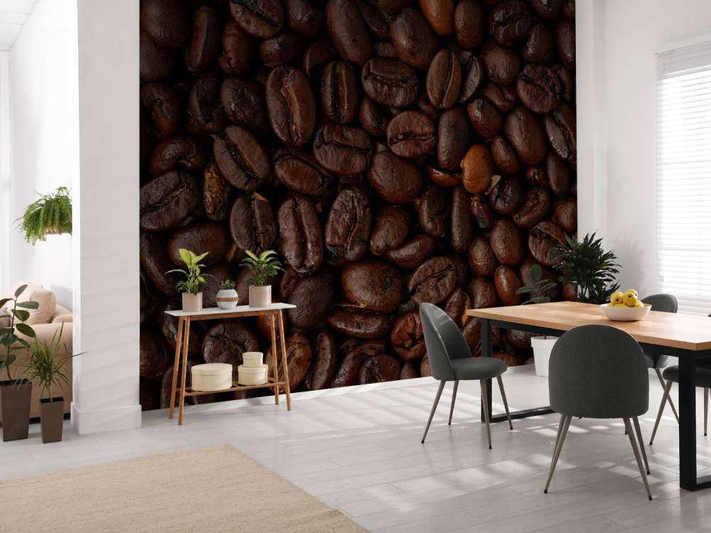 Chicchi di caffè in primo piano