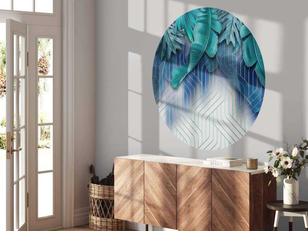 Hojas verdes y líneas verdes gráficas