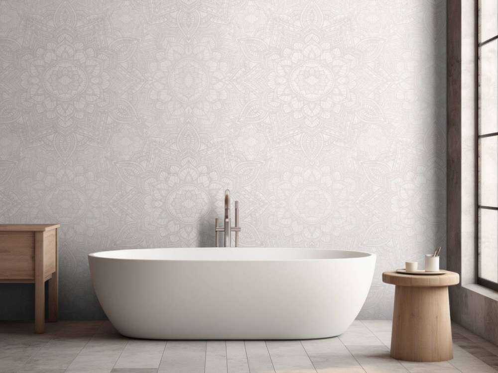 Mandala Boho Golden - grigio neutro