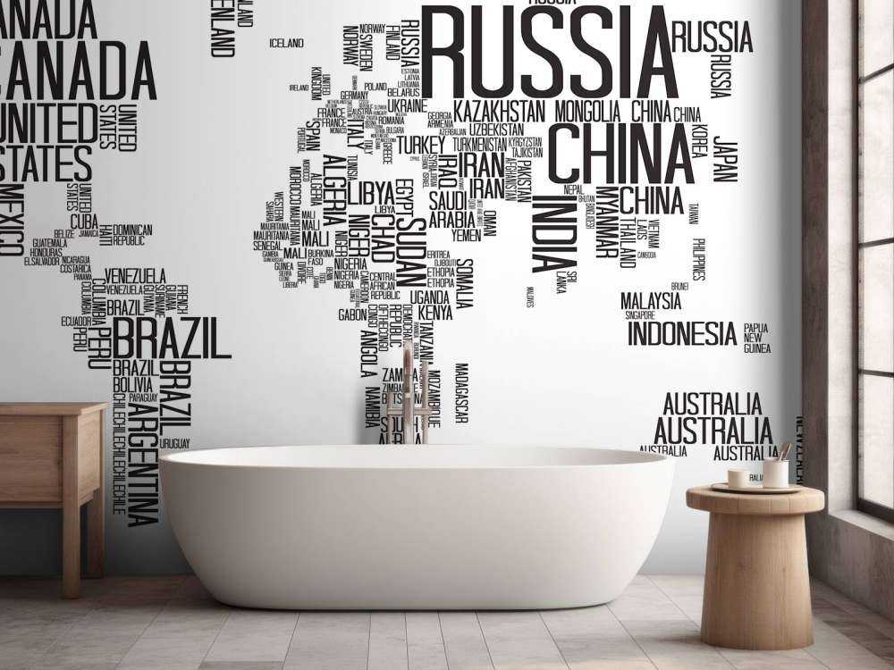 Mappa tipografica del mondo