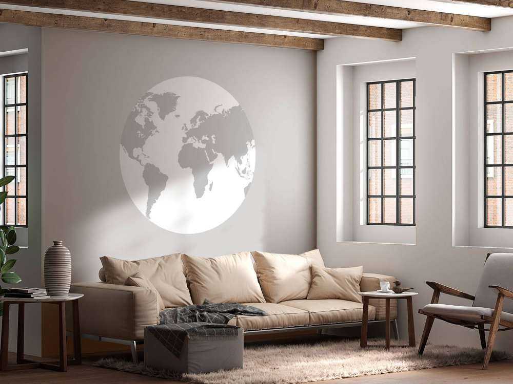 Grigio mappa del mondo