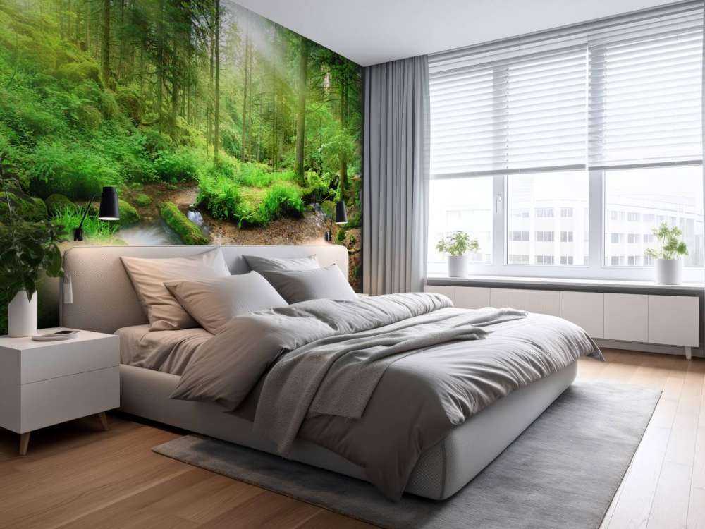 Incantevole paesaggio forestale