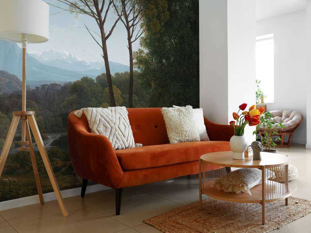 Paesaggio italiano con pini