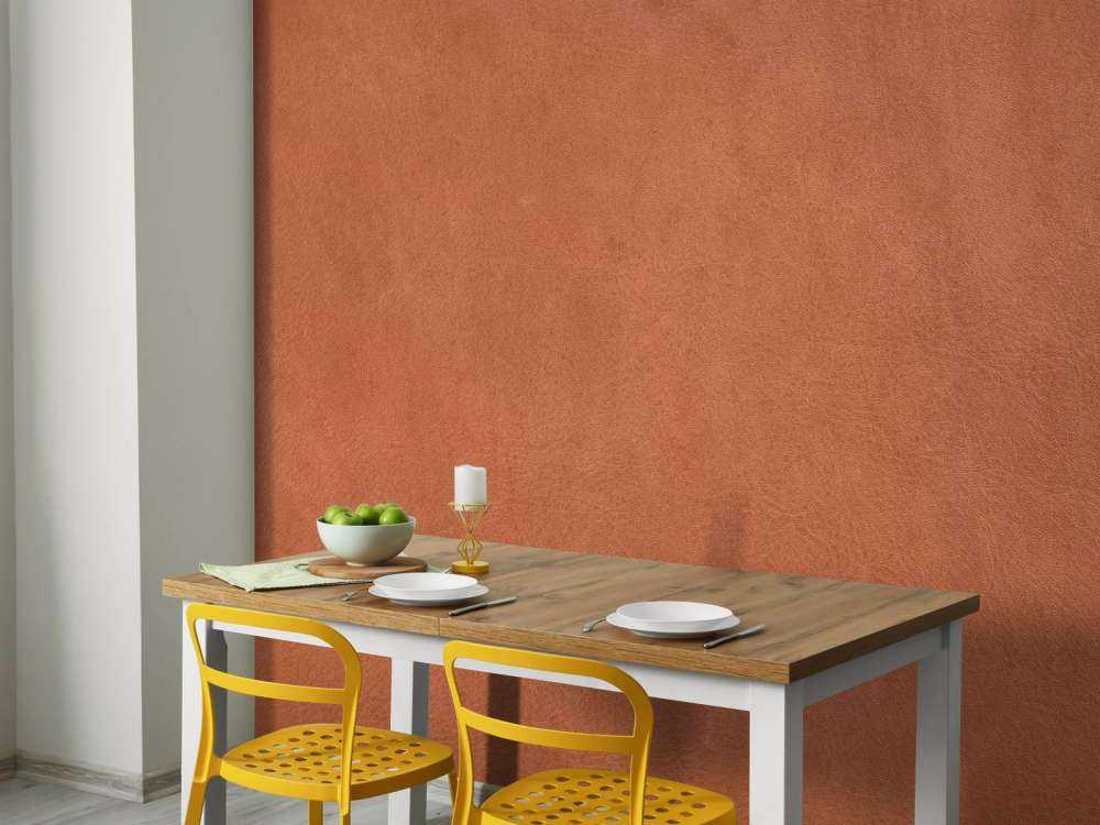 Struttura in pelle nei colori della terracotta