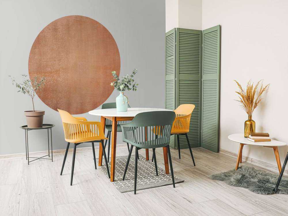 Calcestruzzo color terracotta con linee morbide