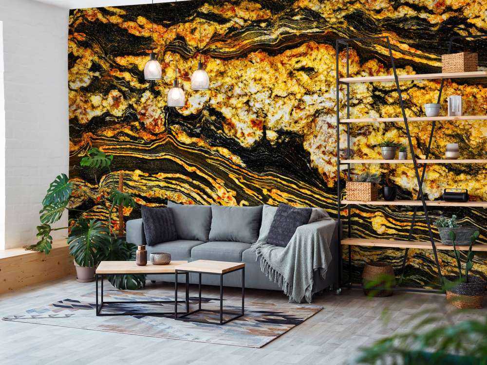 Marmo nero color oro