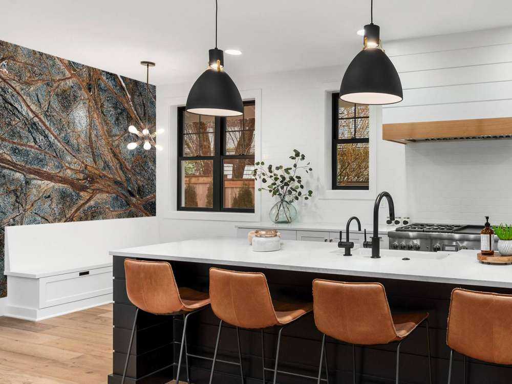 Marmo grigio con struttura venosa dettagliata