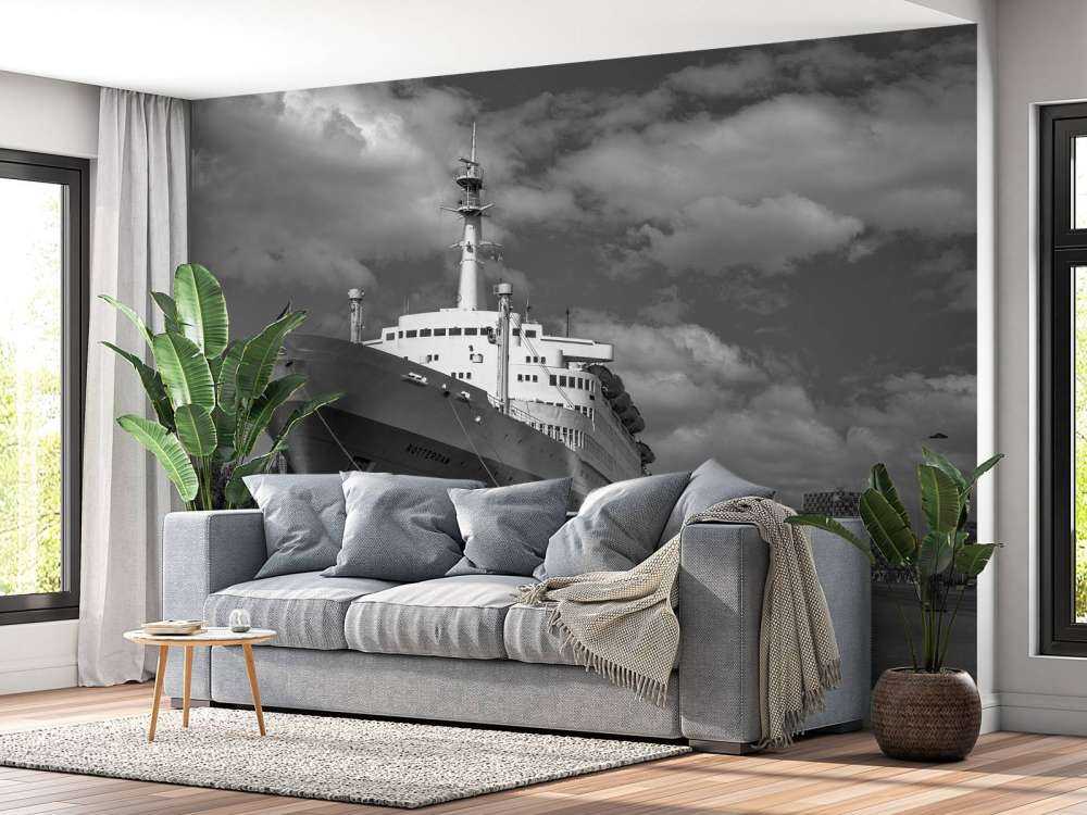 Ex piroscafo SS Rotterdam in bianco e nero