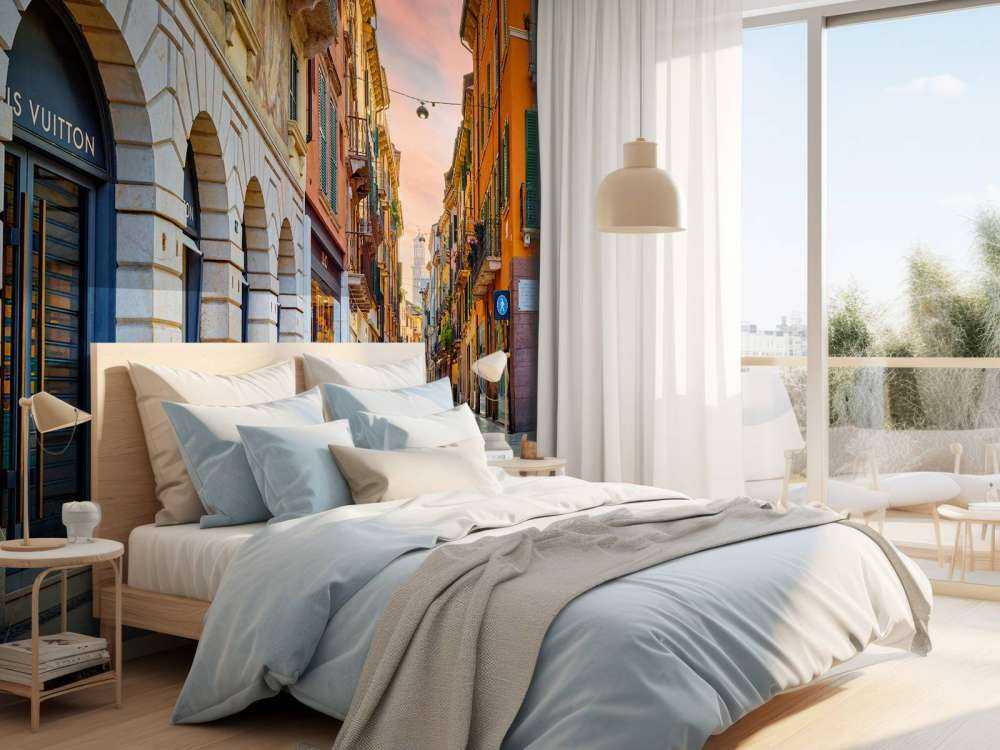 Via dello shopping all'alba