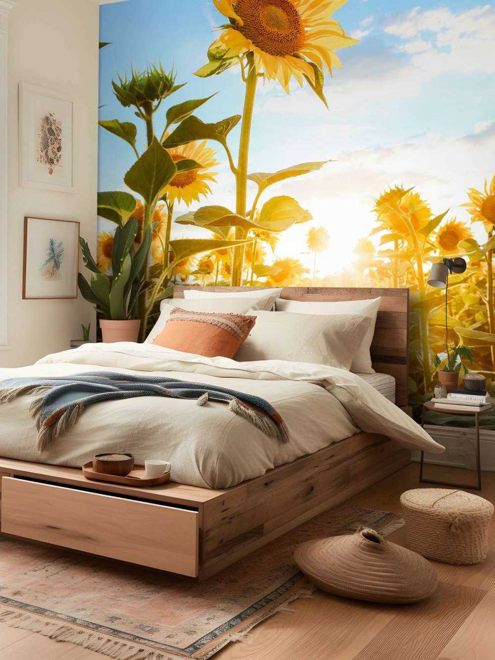 Girasole con cielo blu