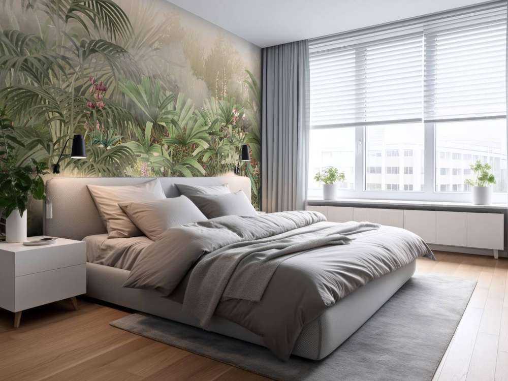 Mattina nel Giardino Tropicale Verde