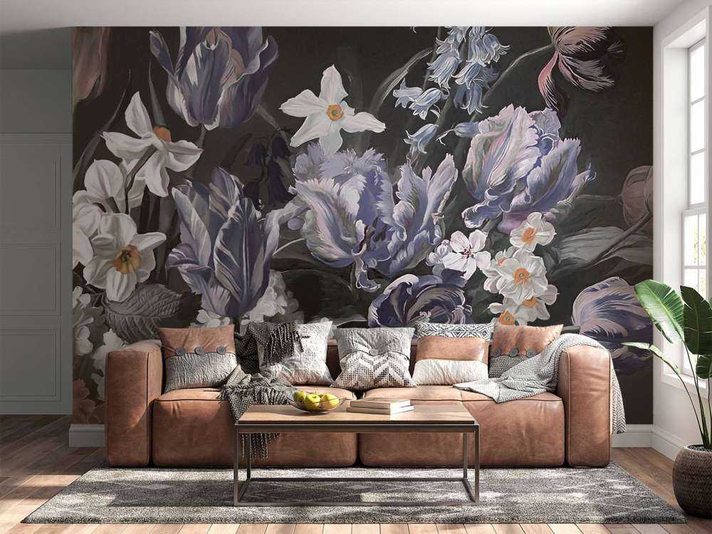 Bouquet con peonie multicolore