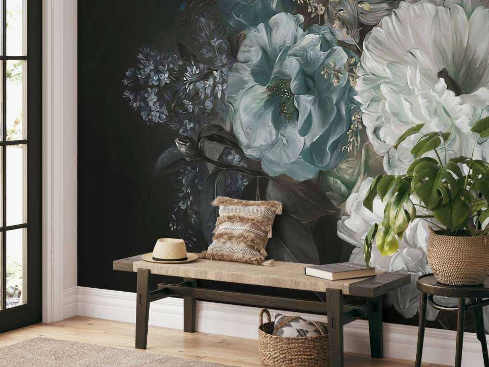 Bouquet con lilla blu