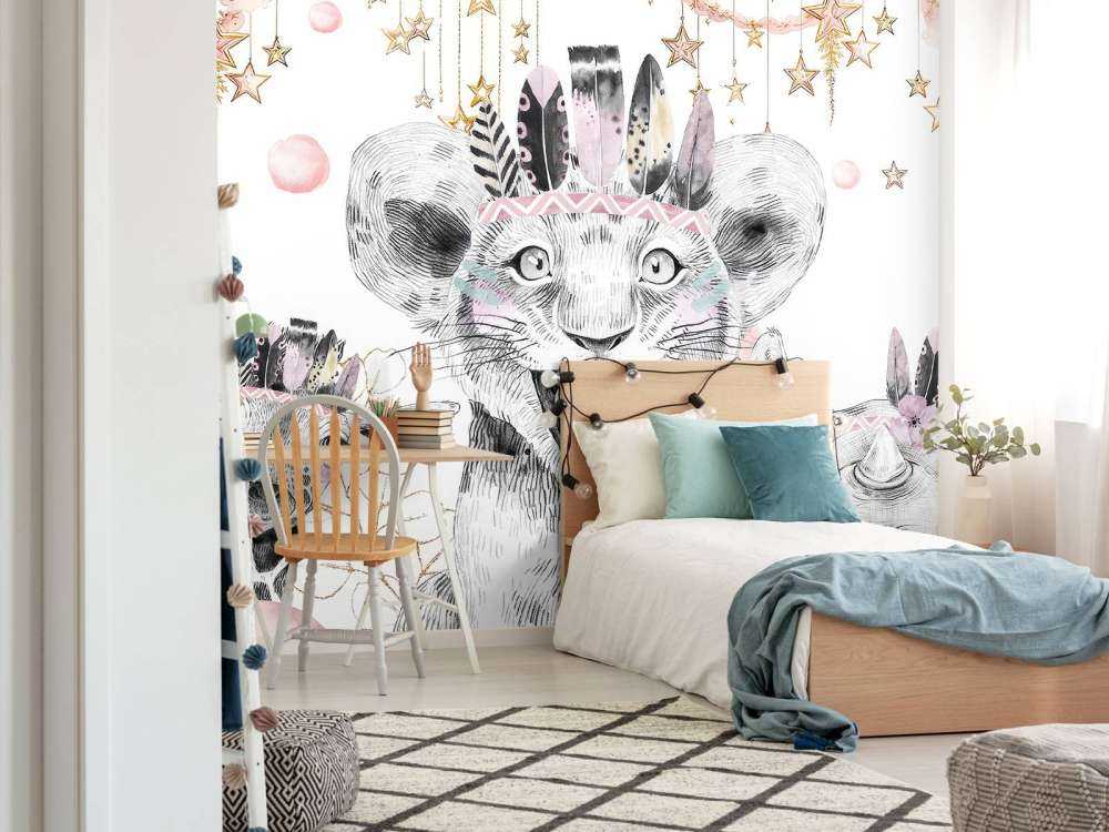 Animali sognanti sotto nuvole stellate