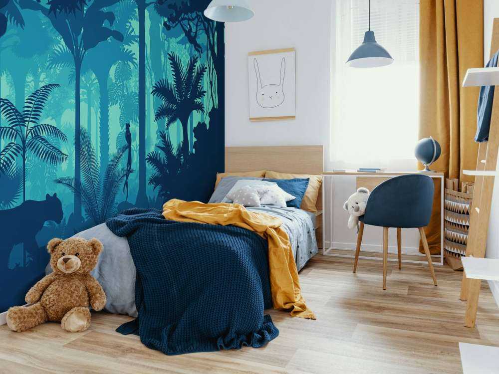 Silhouette della giungla blu