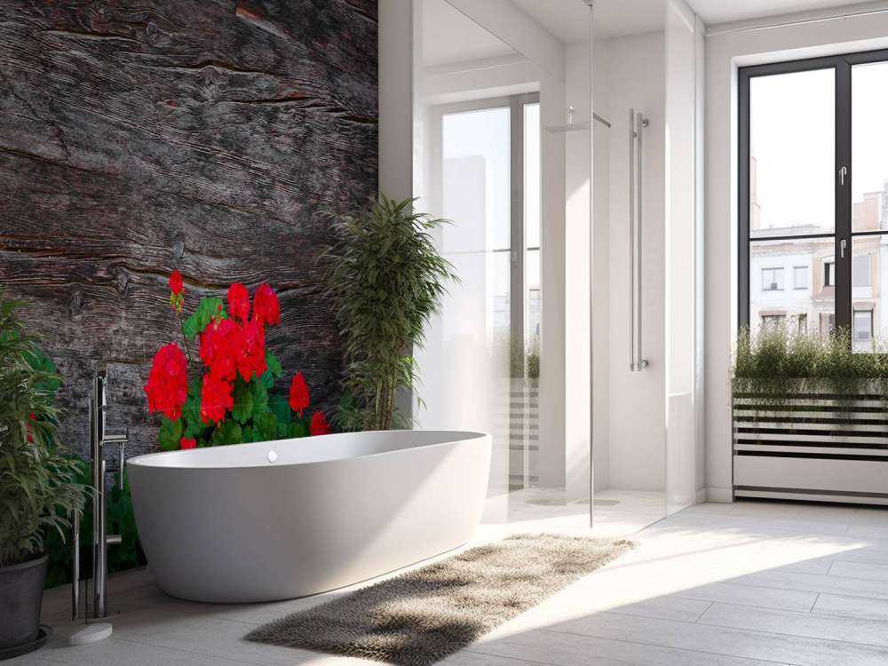 Legno invecchiato con fiori