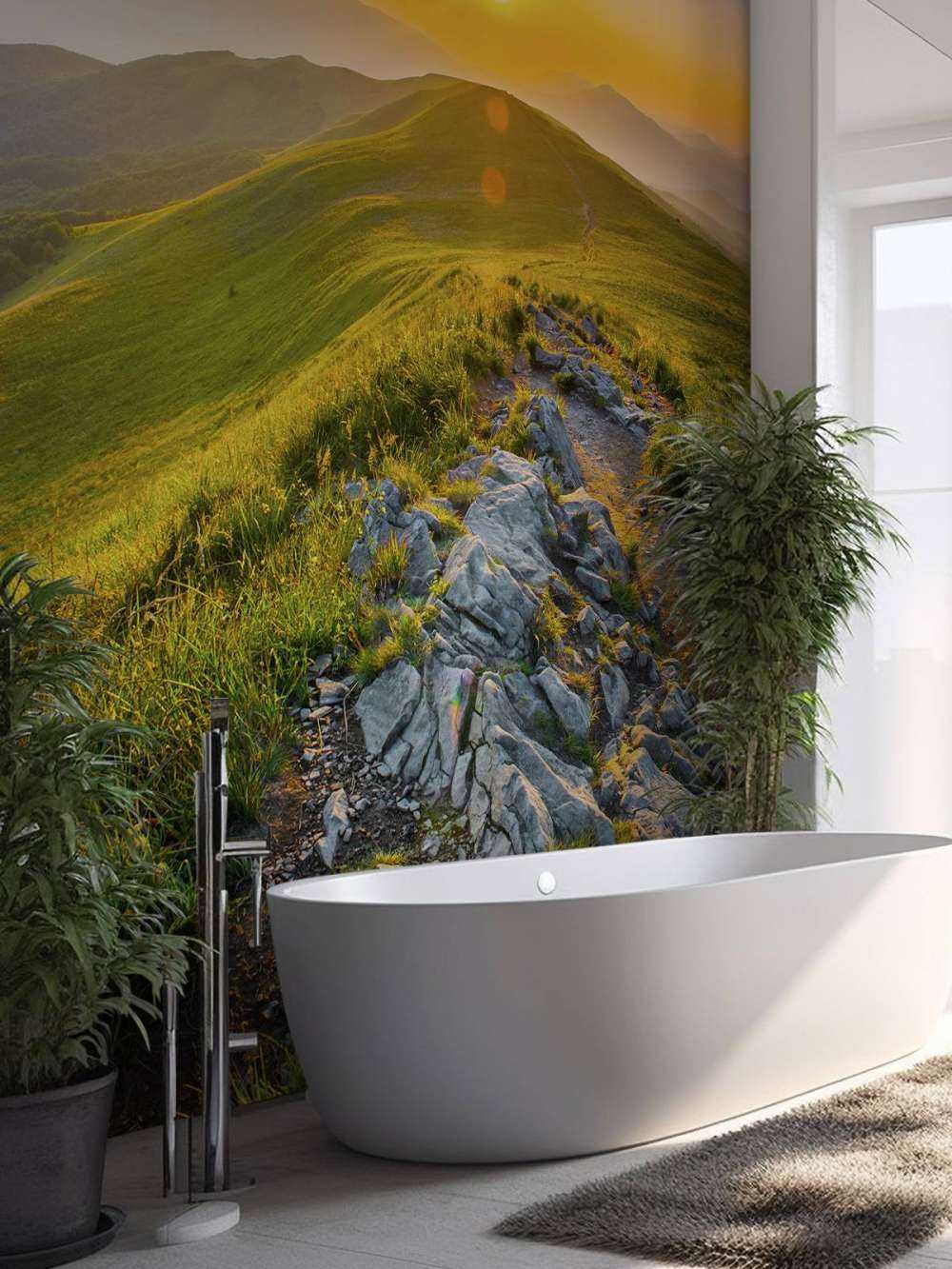 Tramonto in un paesaggio montano