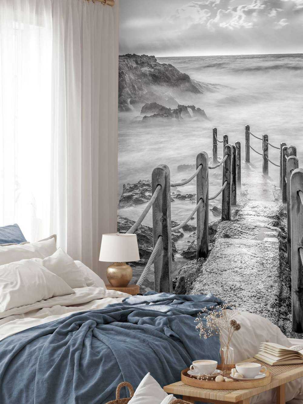 Ponte di legno per la nebbia