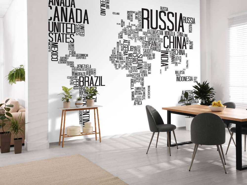 Mappa tipografica del mondo